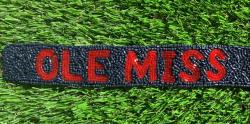 Ole Miss Navy Beads Red Letters