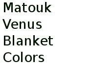 Matouk Venus Blanket Colors