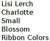 Lisi Lerch Charlotte Small Blossom Ribbon Colors 