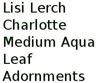 Lisi Lerch Charlotte Medium Aqua Leaf Adornments