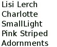 Lisi Lerch Charlotte Smalllight Pink Striped Adornments