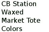 Cb Station Waxed Market Tote Colors