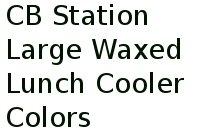 Cb Station Large Waxed Lunch Cooler Colors