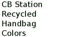 Cb Station Recycled Handbag Colors