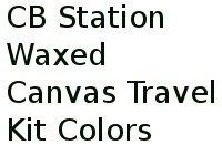 Cb Station Waxed Canvas Travel Kit Colors