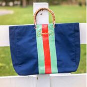 Navy With Red And Green Stripe