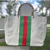 White With Red And Green Stripe