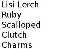 Lisi Lerch Ruby Scalloped Clutch Charms