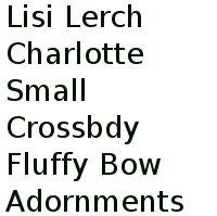 Lisi Lerch Charlotte Small Crossbdy Fluffy Bow Adornments