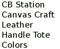 Cb Station Canvas Craft Leather Handle Tote Colors