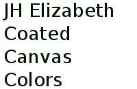 Jh Elizabeth Coated Canvas Colors