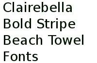 Clairebella Bold Stripe Beach Towel Font Colors