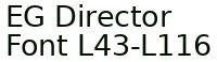 Eg Director Font L43-l116