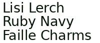 Lisi Lerch Ruby Navy Faille Charms