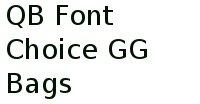 Qb Font Choice Gg Bags