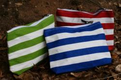 Striped Makeup Bags