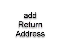 Add Return Address