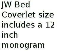 Jw Coverlet Size