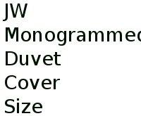 Jw Monogrammed Duvet Cover Size