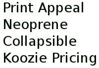 Print Appeal Neoprene Collapsible Koozie Pricing