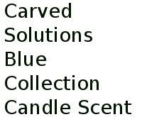 Carved Solutions Blue Collection Candle Scent