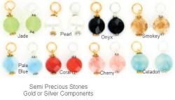 Hs Semi Precious Charms In Gold And Silver