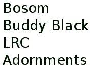 Bosom Buddy Black Lrc Adornments