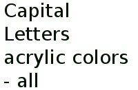 Capital Letters Acrylic Colors - All