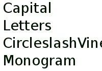 Capital Letters Circle/vine Monogram