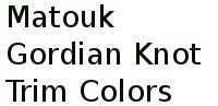 Matouk Gordian Knot Trim Colors