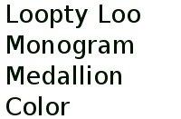 Loopty Loo Monogram Medallion Color