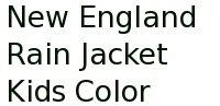 New England Rain Jacket Kids Color