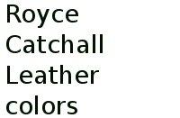 Royce Catchall Leather Colors