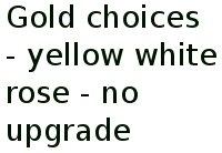 Gold Choices - Yellow, White, Rose - No Upgrade