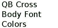 Qb Cross Body Font Colors