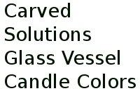 Carved Solutions Glass Vessel Candle Colors