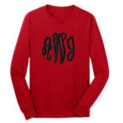 San Mar Big Monogram On Tee