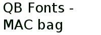 Qb Fonts - Mac Bag