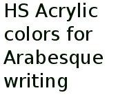 Hs Acrylic Colors For Arabesque Writing