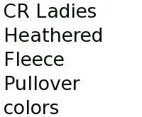 Cr Ladies Heathered Fleece Pullover Colors