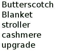 Butterscotch Blanket Stroller Cashmere Upgrade