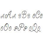 Greyhound Script Single Initial Or Monogram