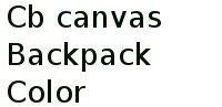 Cb Canvas Backpack Color