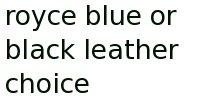 Royce Blue Or Black Leather Choice