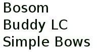 Bosom Buddy Lc Simple Bows