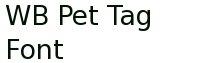 Wb Pet Tag Font