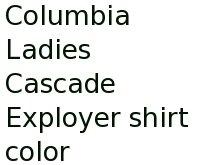 Columbia Ladies Cascade Exployer Shirt Color