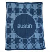 Gingham And Name Blanket