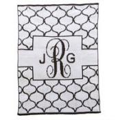 Lattice With Banner Monogram Only