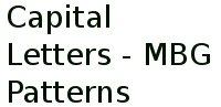 Capital Letters - Mbg Patterns